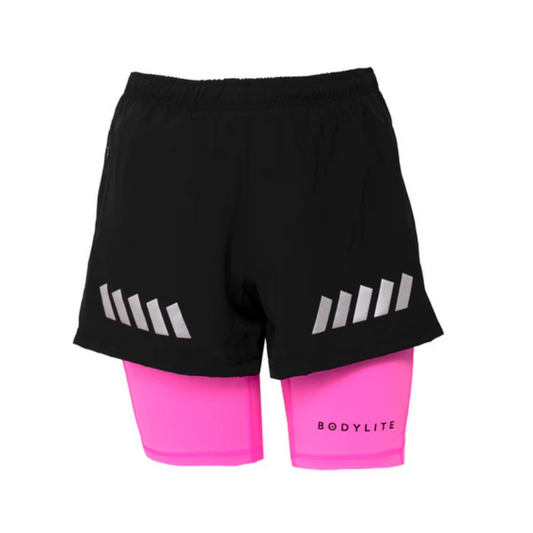 Bodylite 2-in-1 Double Layered Shorts (Reflective & Fluorescent)
